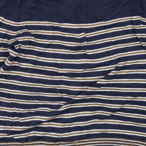 NEXT Womens Blue Striped  Jersey T-Shirt Size 10