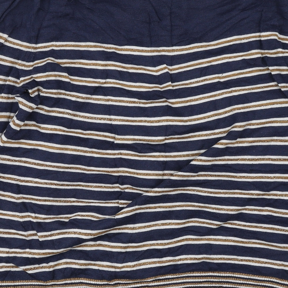 NEXT Womens Blue Striped  Jersey T-Shirt Size 10