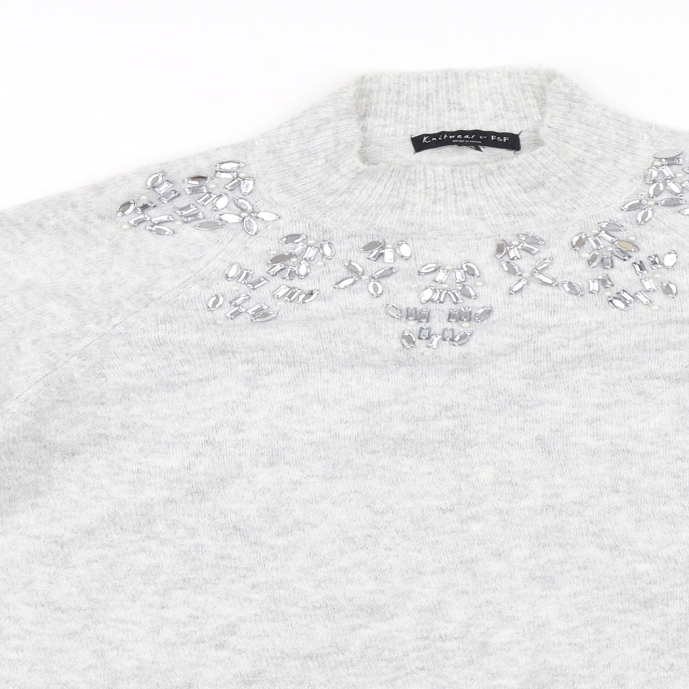 F&F Womens Grey   Pullover Jumper Size 14
