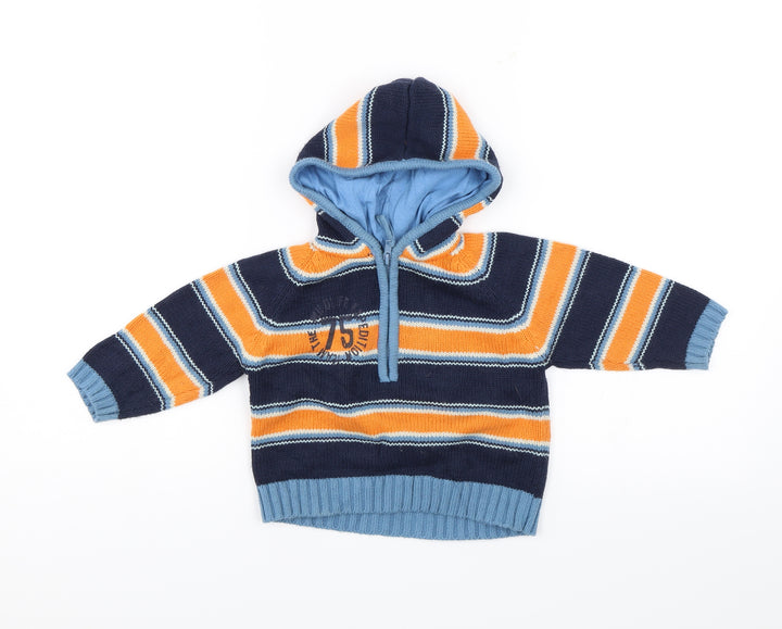 Bayside Baby Blue Striped Pullover Jumper Size 12-18 Months