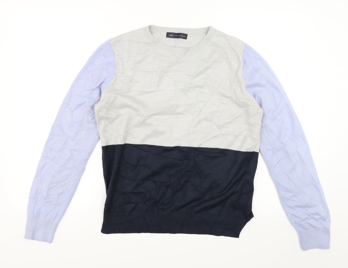 M&S Womens Blue   Pullover Jumper Size 12