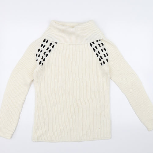 Papaya Womens White   Pullover Jumper Size S