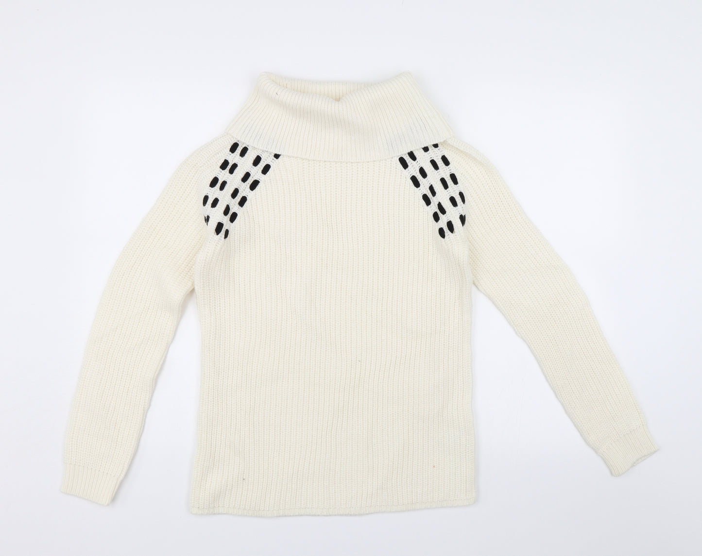 Papaya Womens White   Pullover Jumper Size S