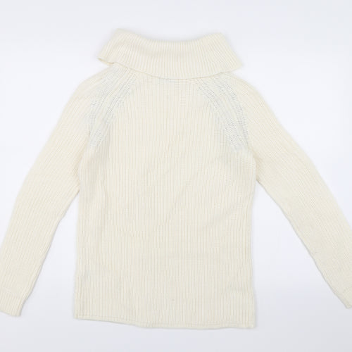 Papaya Womens White   Pullover Jumper Size S