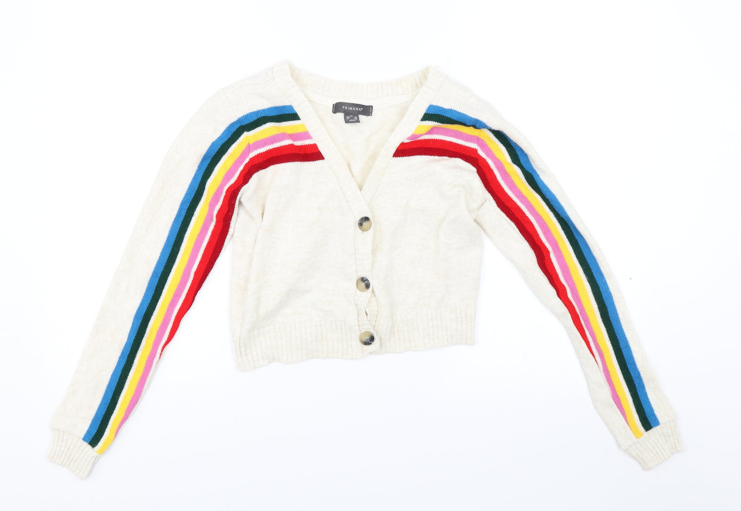 Primark Womens White   Cardigan Jumper Size XS