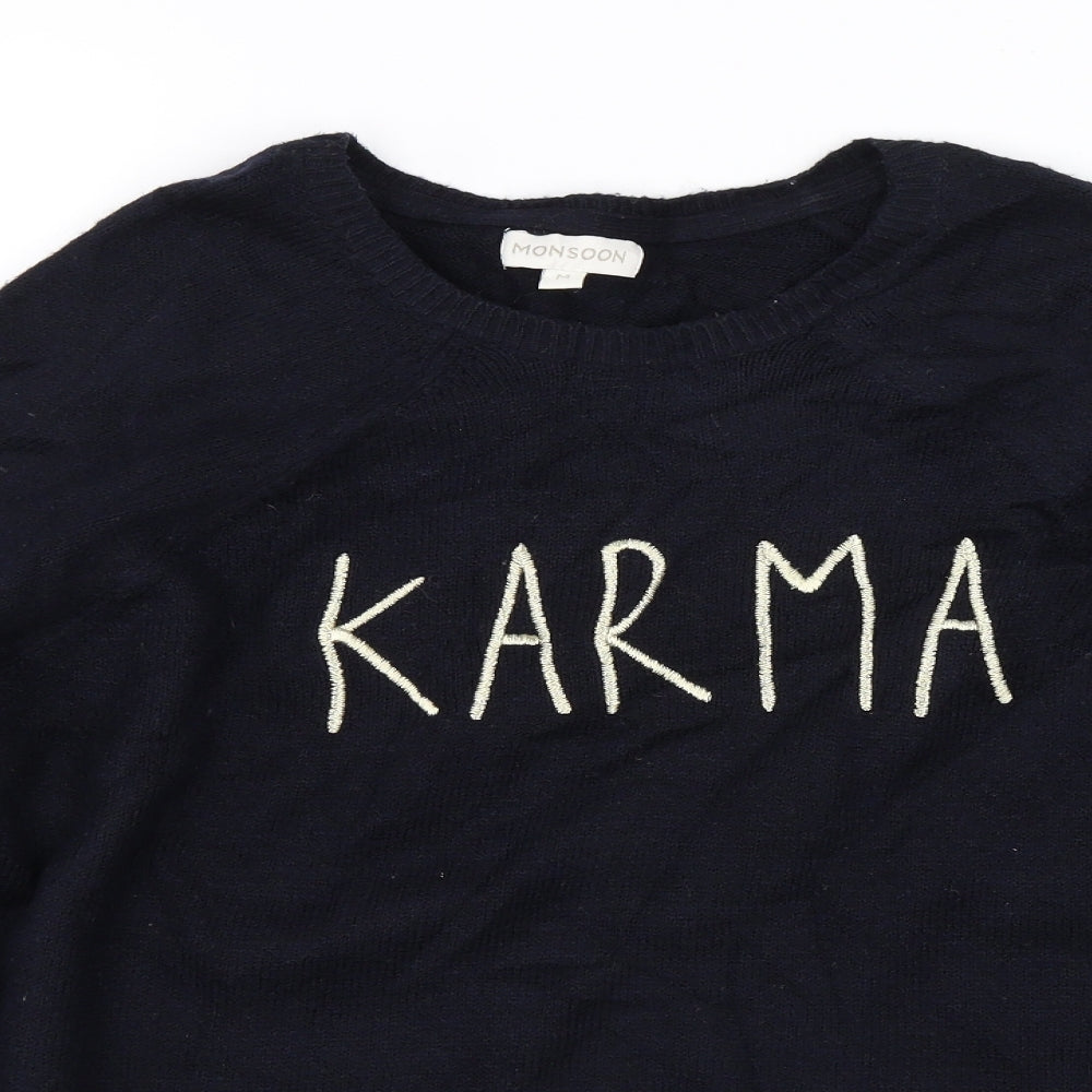 Monsoon Womens Blue   Pullover Jumper Size M  - Karma