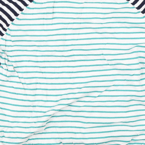 M&S Womens Blue Striped  Pullover Jumper Size 10  - Birds