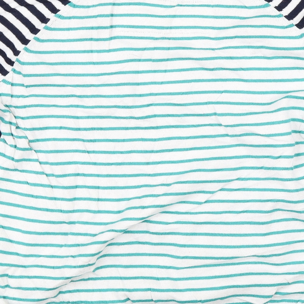 M&S Womens Blue Striped  Pullover Jumper Size 10  - Birds