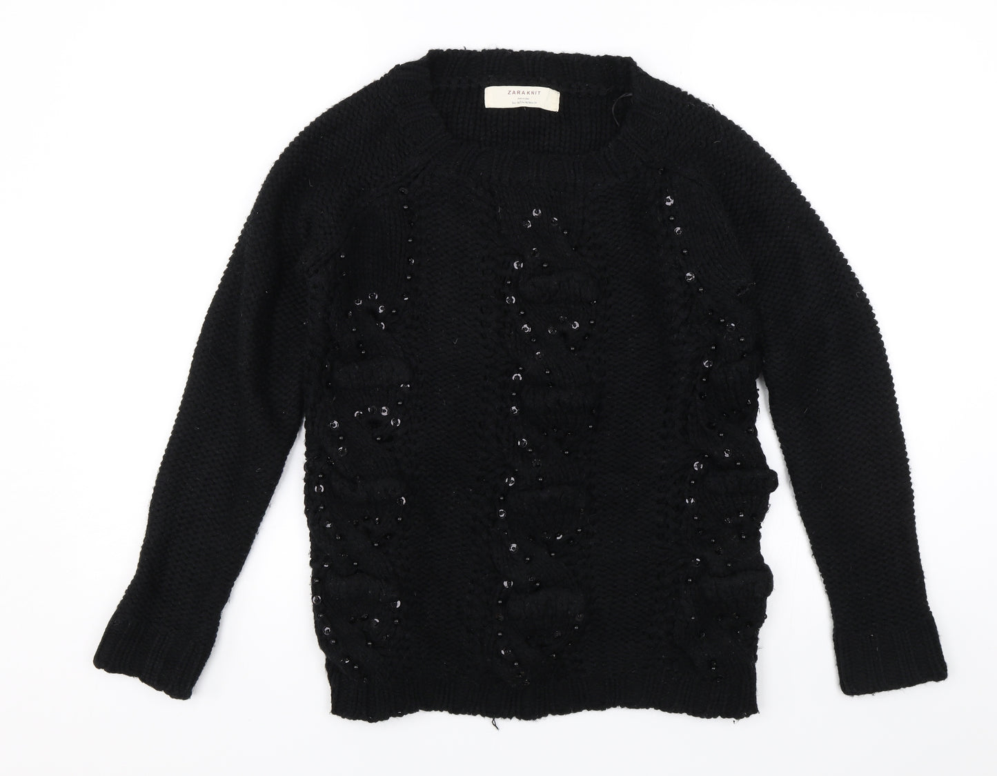 Zara Womens Black   Pullover Jumper Size M