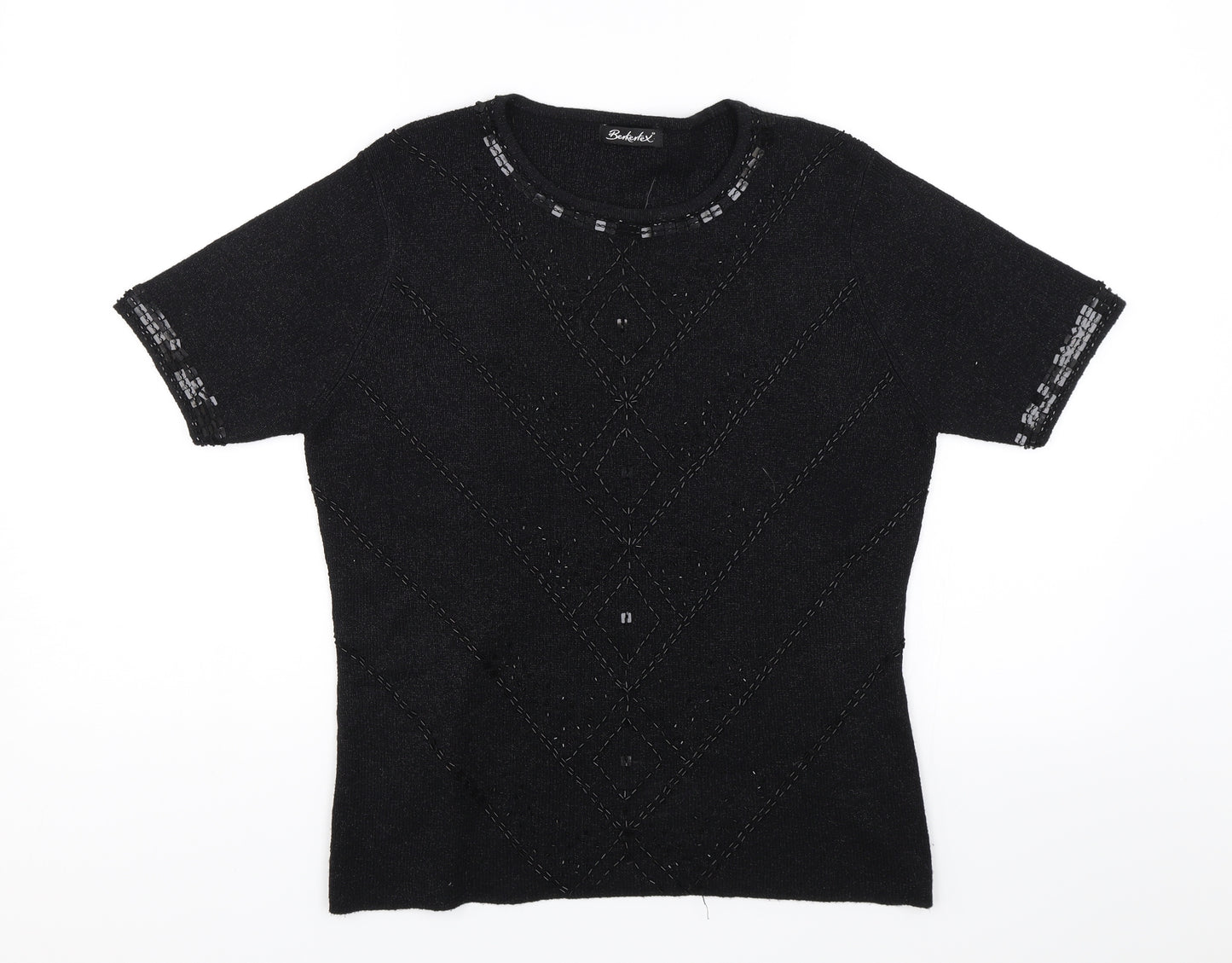 Berketex Womens Black   Jersey T-Shirt Size 14