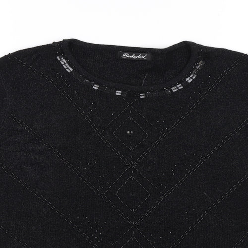 Berketex Womens Black   Jersey T-Shirt Size 14