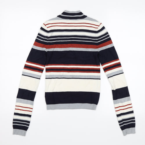 FOREVER 21 Womens White Striped  Pullover Jumper Size S