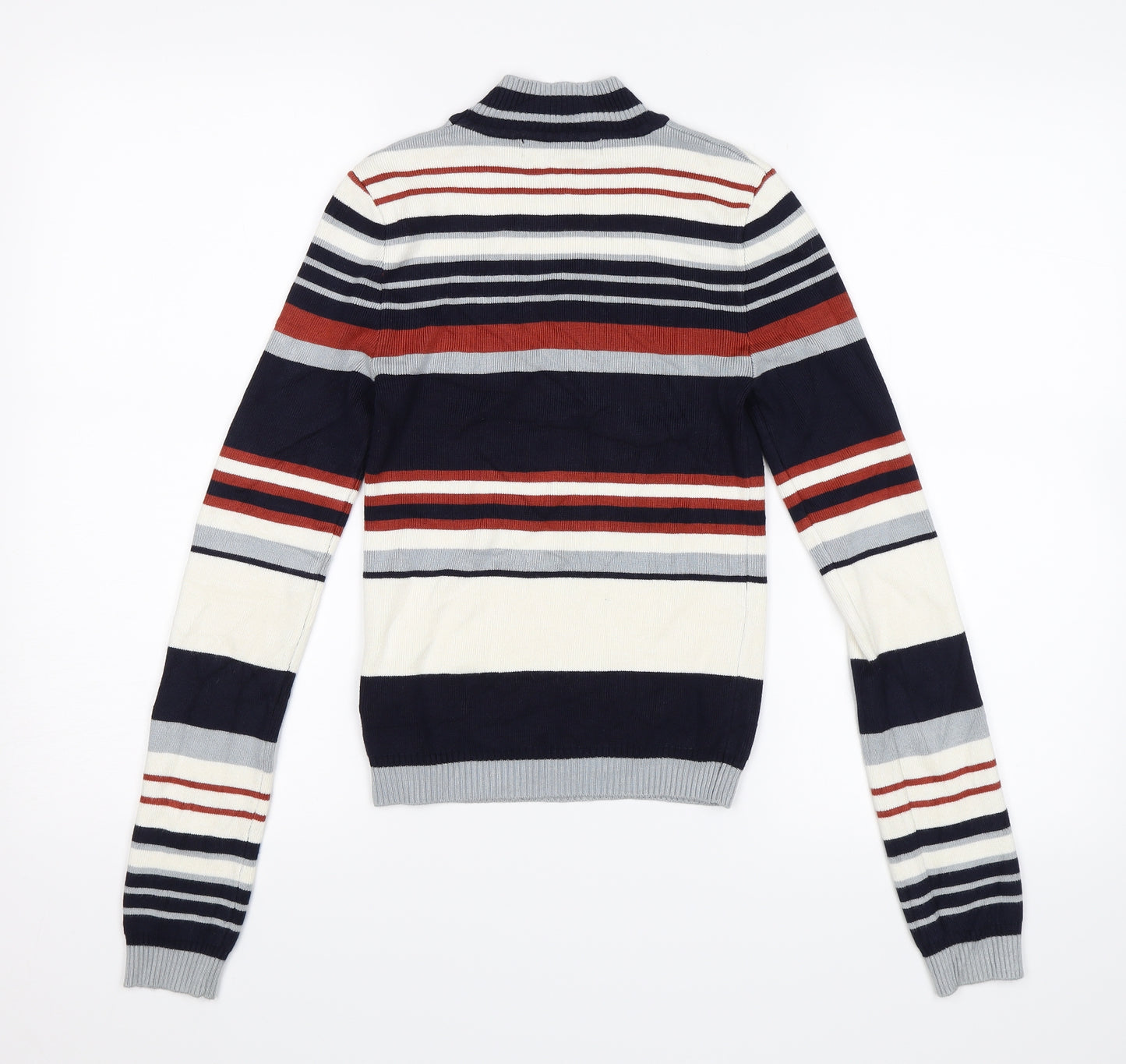 FOREVER 21 Womens White Striped  Pullover Jumper Size S