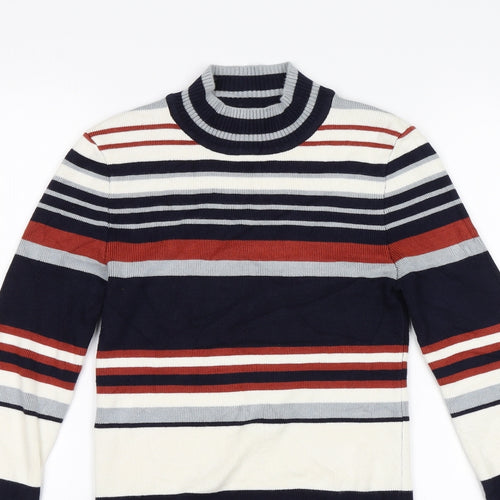 FOREVER 21 Womens White Striped  Pullover Jumper Size S