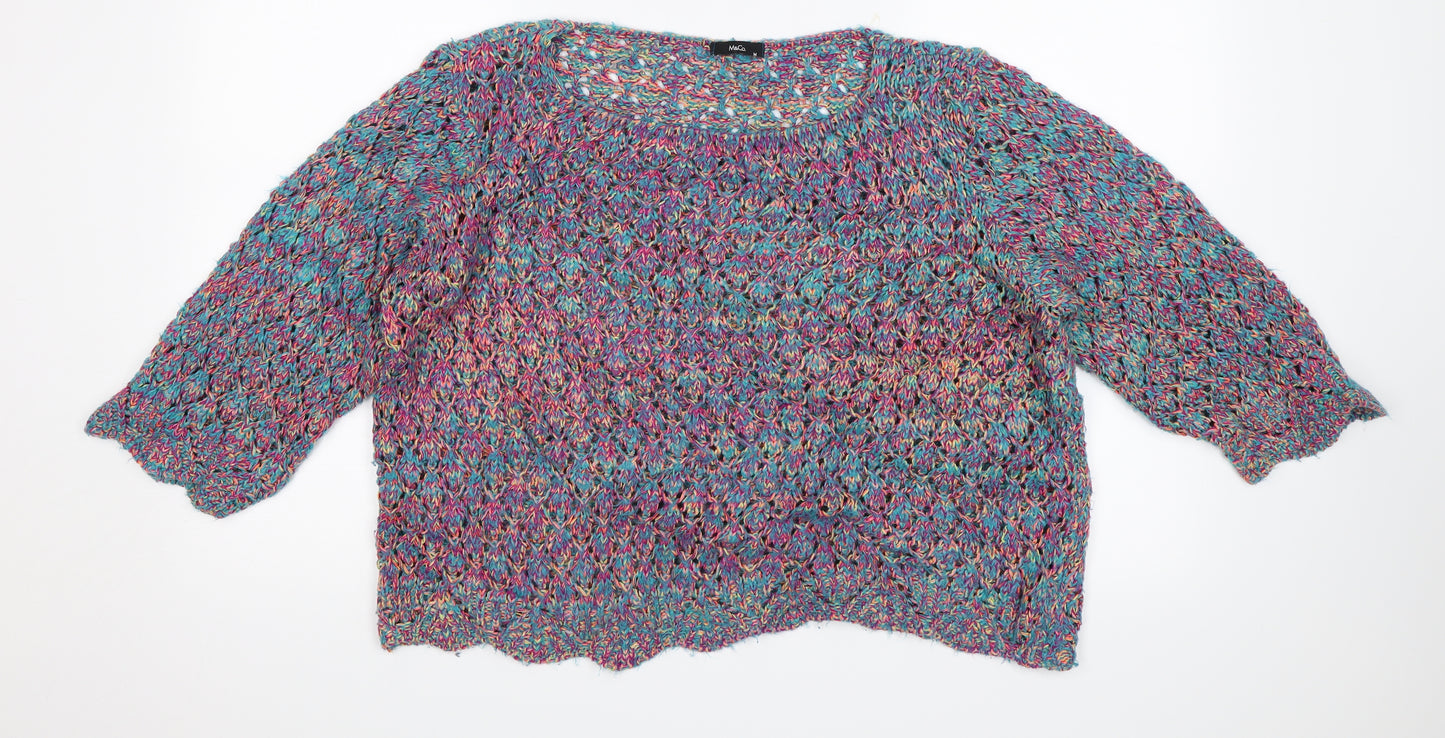 M&Co. Womens Multicoloured   Pullover Jumper Size M