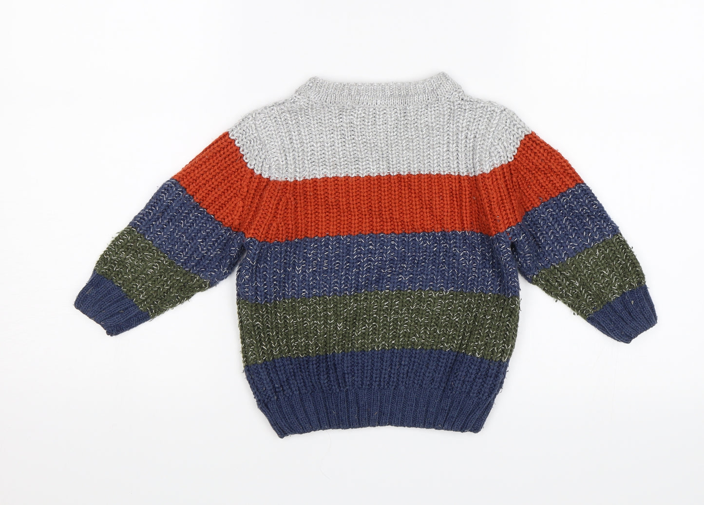 George Baby Blue Striped  Pullover Jumper Size 12-18 Months