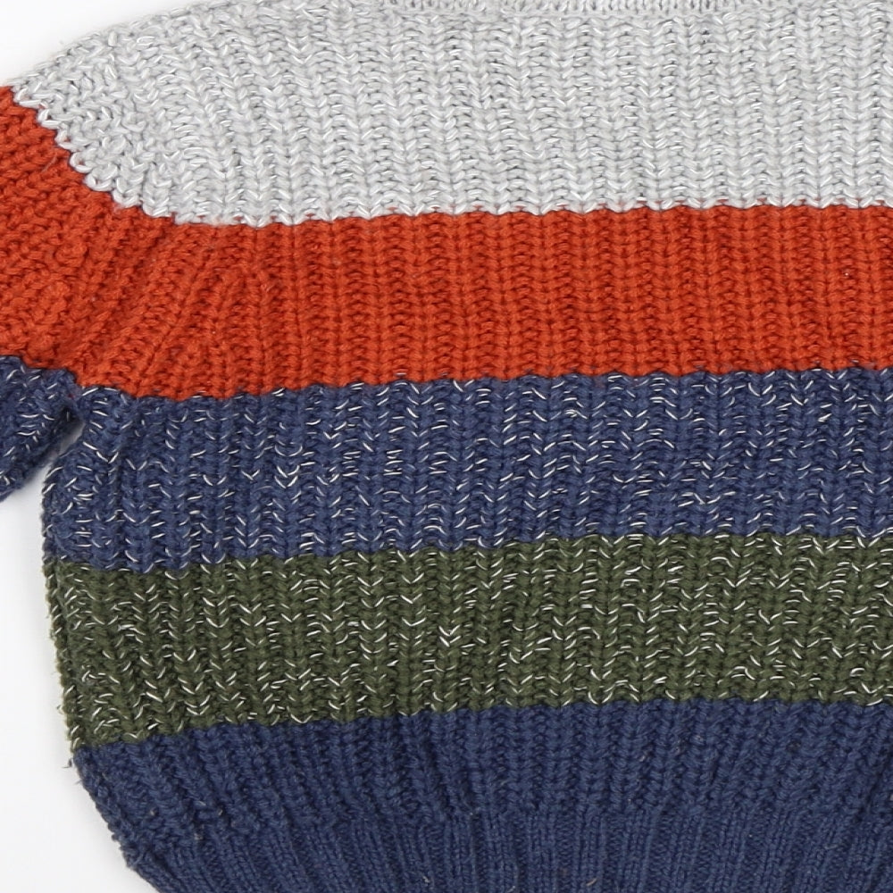 George Baby Blue Striped  Pullover Jumper Size 12-18 Months