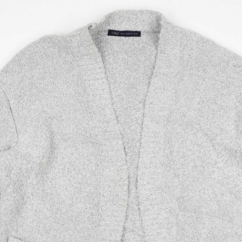 M&S Womens Grey   Cardigan Jumper Size M
