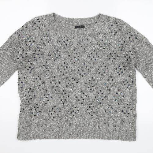 M&Co. Womens Grey   Pullover Jumper Size S