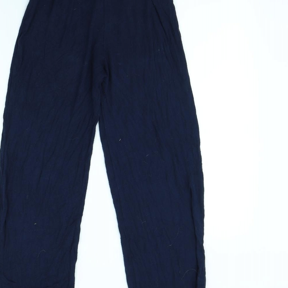 Preworn Womens Blue Striped  Trousers  Size 8 L29 in