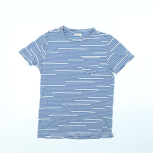 Another Influence Womens Blue Striped  Basic T-Shirt Size M