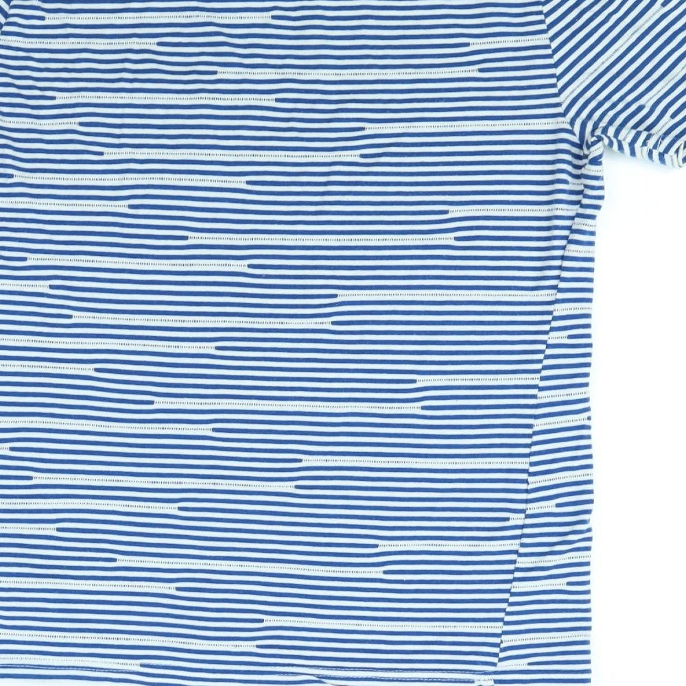 Another Influence Womens Blue Striped  Basic T-Shirt Size M