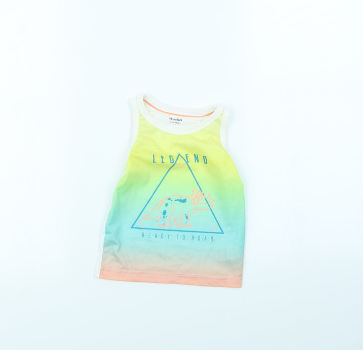 Studio Girls Multicoloured Colourblock Basic Tank Size 2 Years