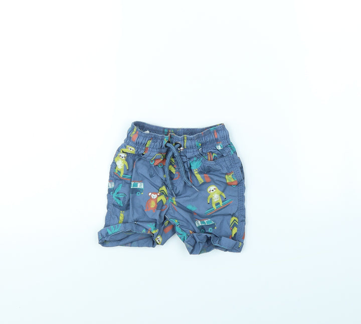 TU Baby Blue Spotted  Cropped Trousers Size 9 Months  - PALM TREE