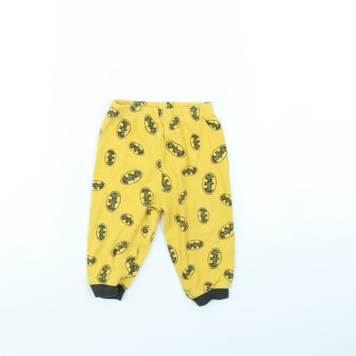 George Boys Yellow Spotted  Jogger Trousers Size 9 Months  - Batman