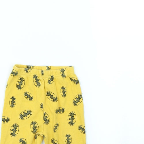 George Boys Yellow Spotted  Jogger Trousers Size 9 Months  - Batman