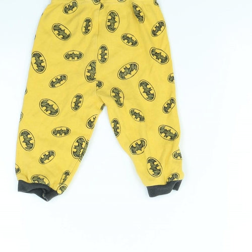 George Boys Yellow Spotted  Jogger Trousers Size 9 Months  - Batman