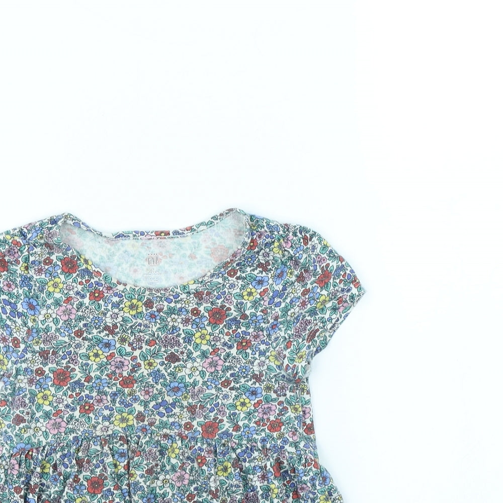 Gap Girls Multicoloured Floral  Basic T-Shirt Size 3 Years