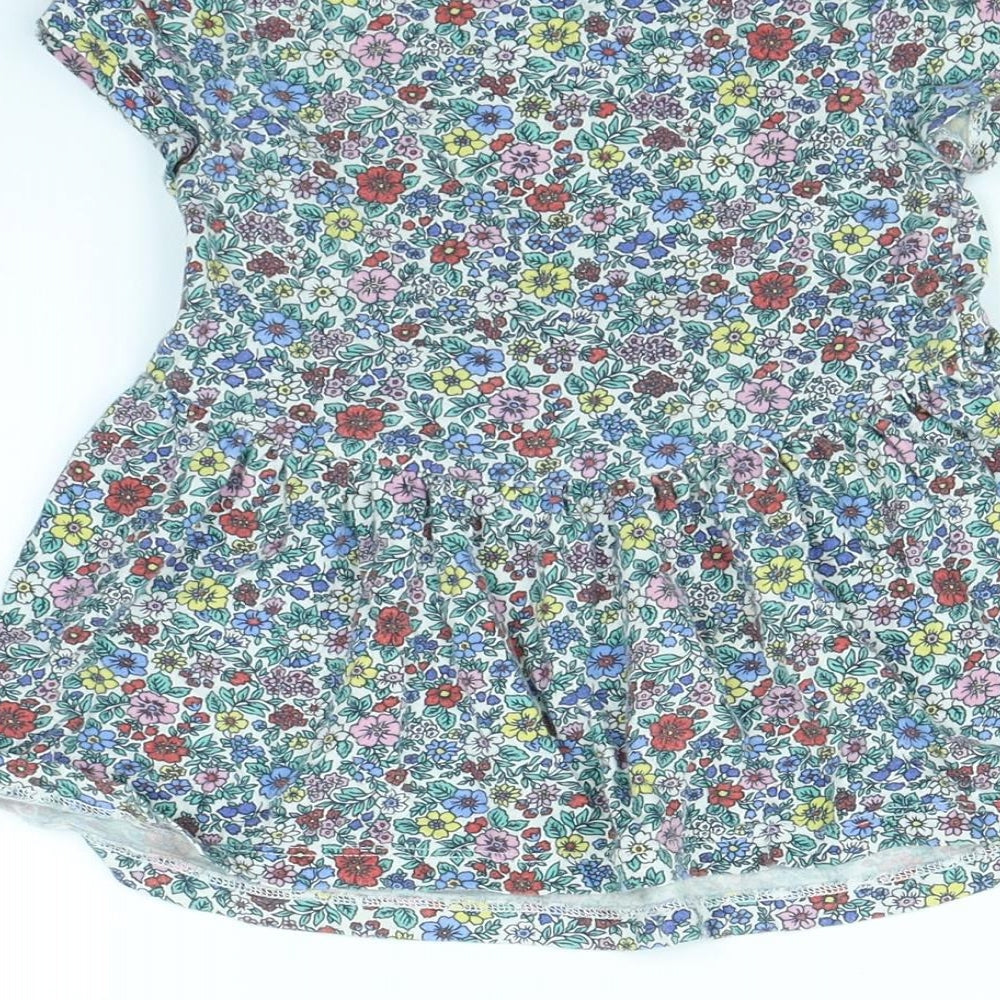 Gap Girls Multicoloured Floral  Basic T-Shirt Size 3 Years