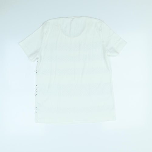 BM collection Womens White   Basic T-Shirt Size M