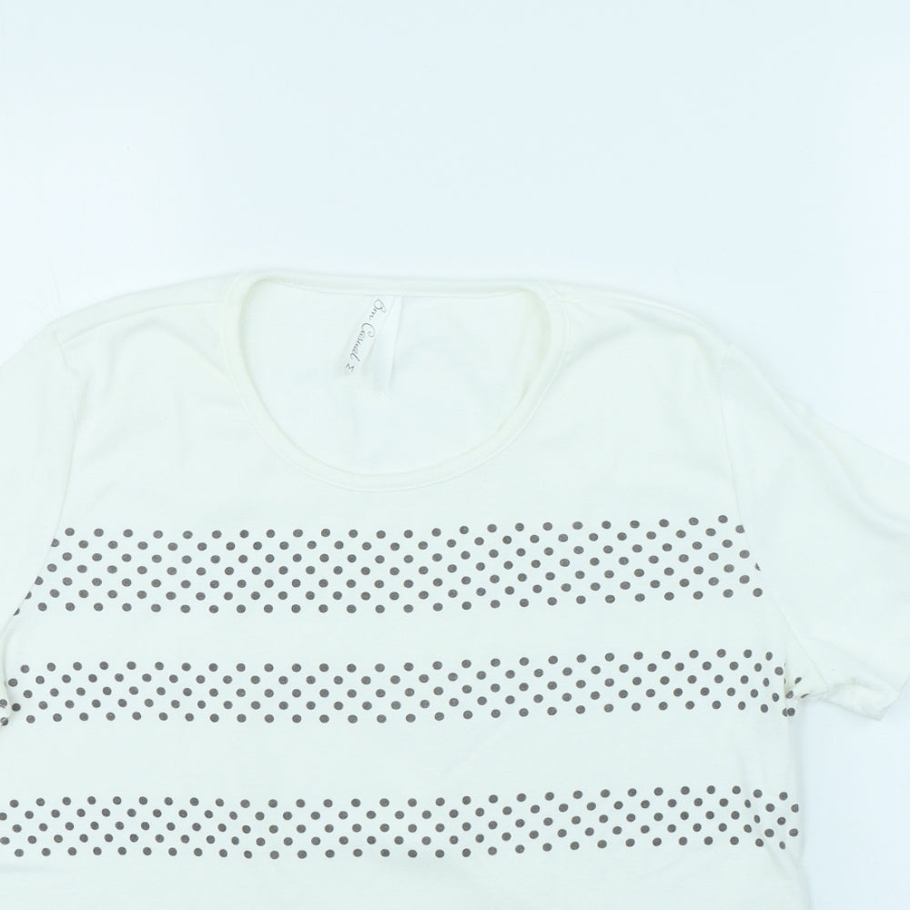 BM collection Womens White   Basic T-Shirt Size M