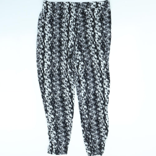 Classic Womens Black Striped  Trousers  Size 12 L30 in