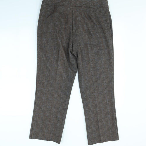 Mia Moda Womens Brown   Trousers  Size 14 L30 in