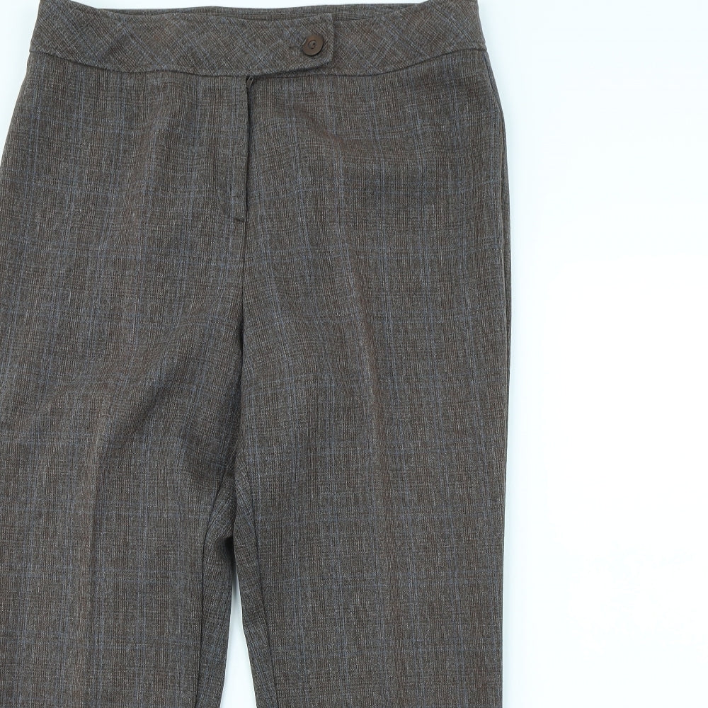 Mia Moda Womens Brown   Trousers  Size 14 L30 in