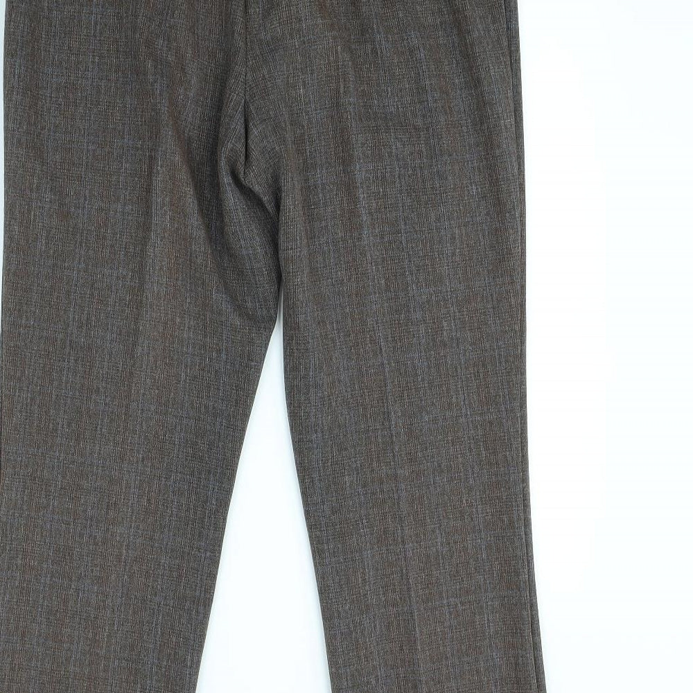 Mia Moda Womens Brown   Trousers  Size 14 L30 in