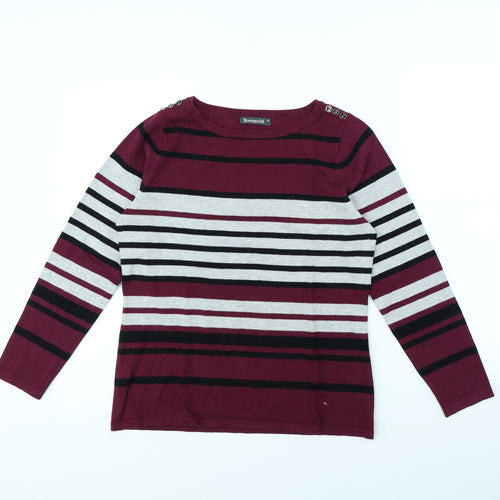 Bonmarché Womens Multicoloured Striped  Pullover Jumper Size S