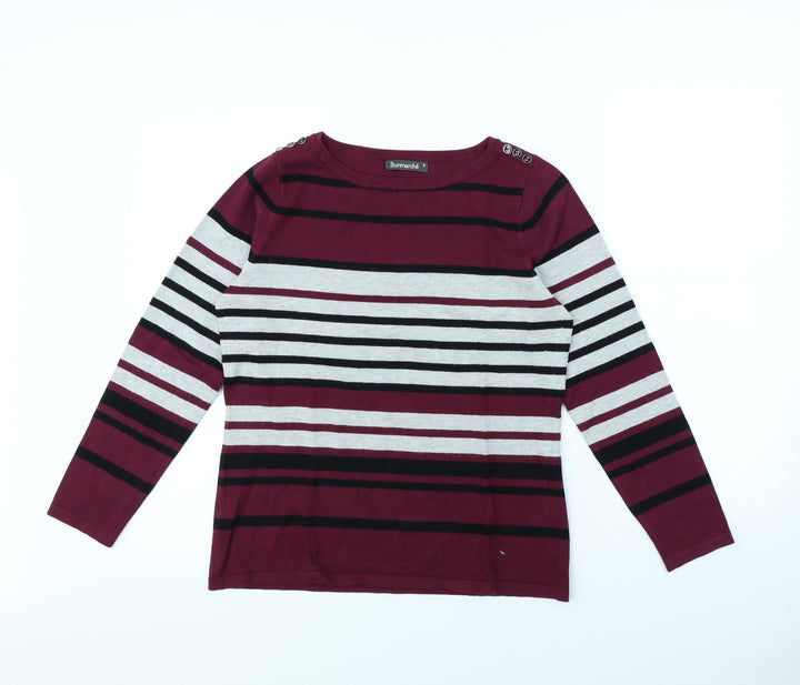 Bonmarché Womens Multicoloured Striped Pullover Jumper Size S