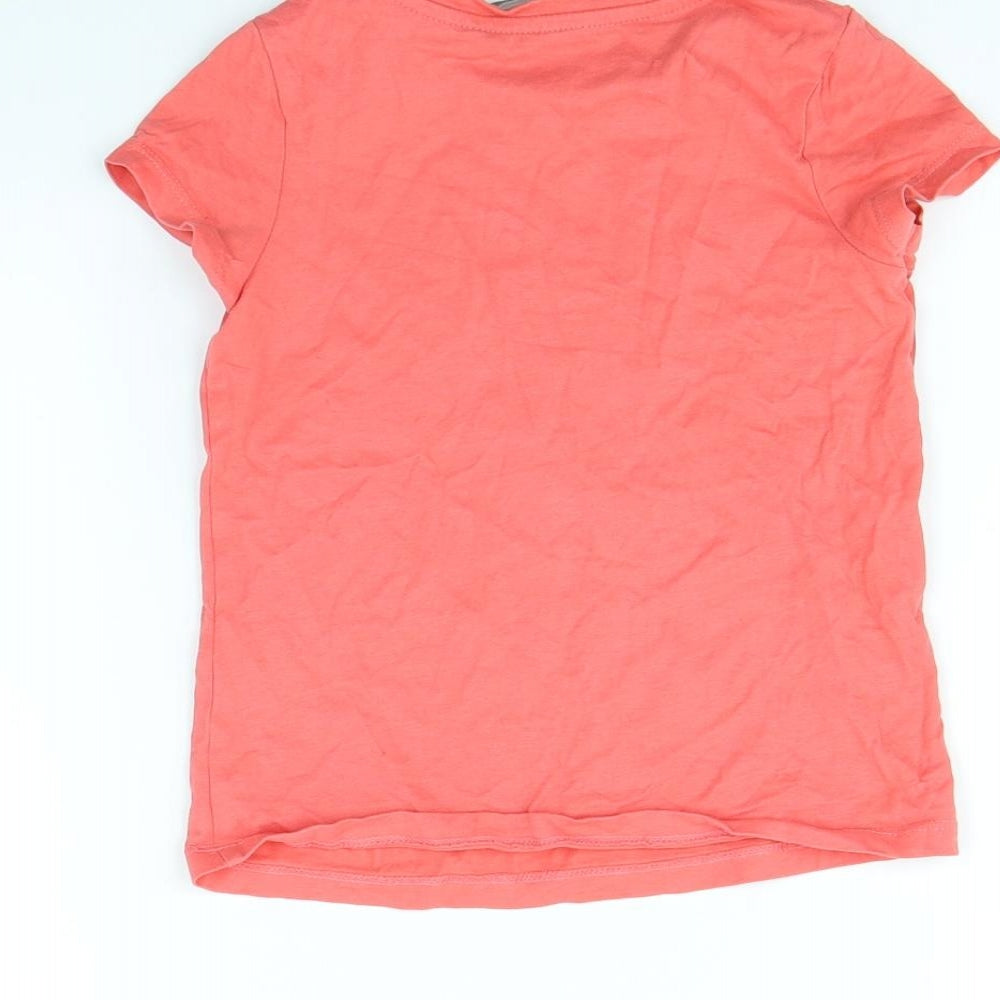 George Girls Pink   Basic T-Shirt Size 4 Years