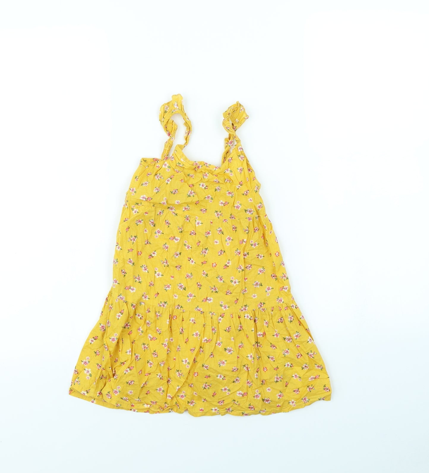 Primark Girls Yellow Floral  Shift  Size 4 Years