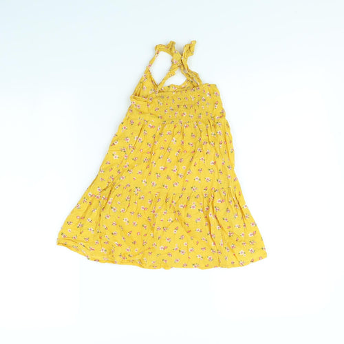 Primark Girls Yellow Floral  Shift  Size 4 Years