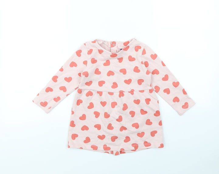 lulipu Girls Pink Spotted  Fit & Flare  Size 18 Months  - Heart