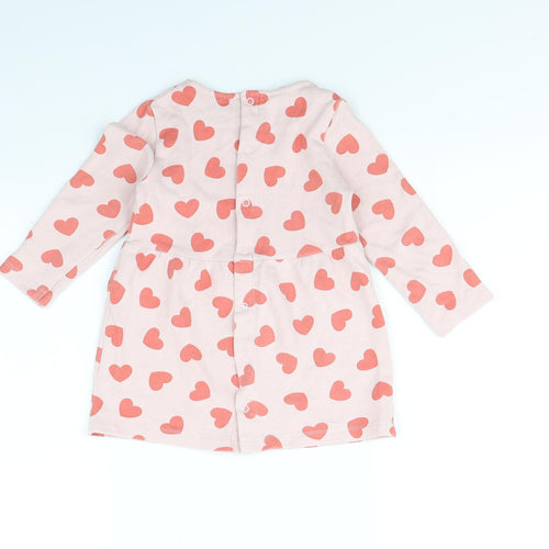 lulipu Girls Pink Spotted  Fit & Flare  Size 18 Months  - Heart
