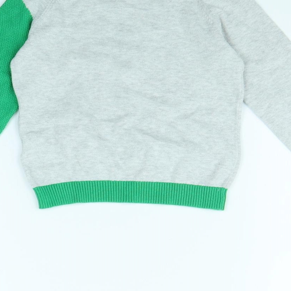 Blue Zoo Boys Grey   Pullover Jumper Size 3 Years  - Dinosaur