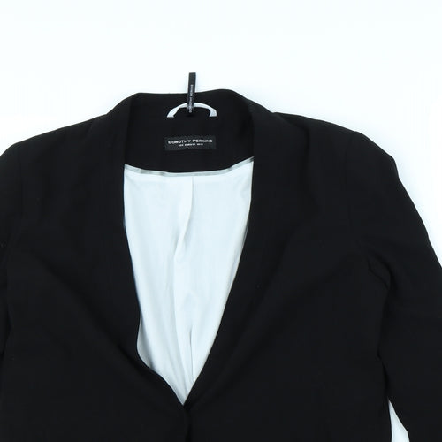 Dorothy Perkins Womens Black   Jacket  Size 10  - shoulder pads