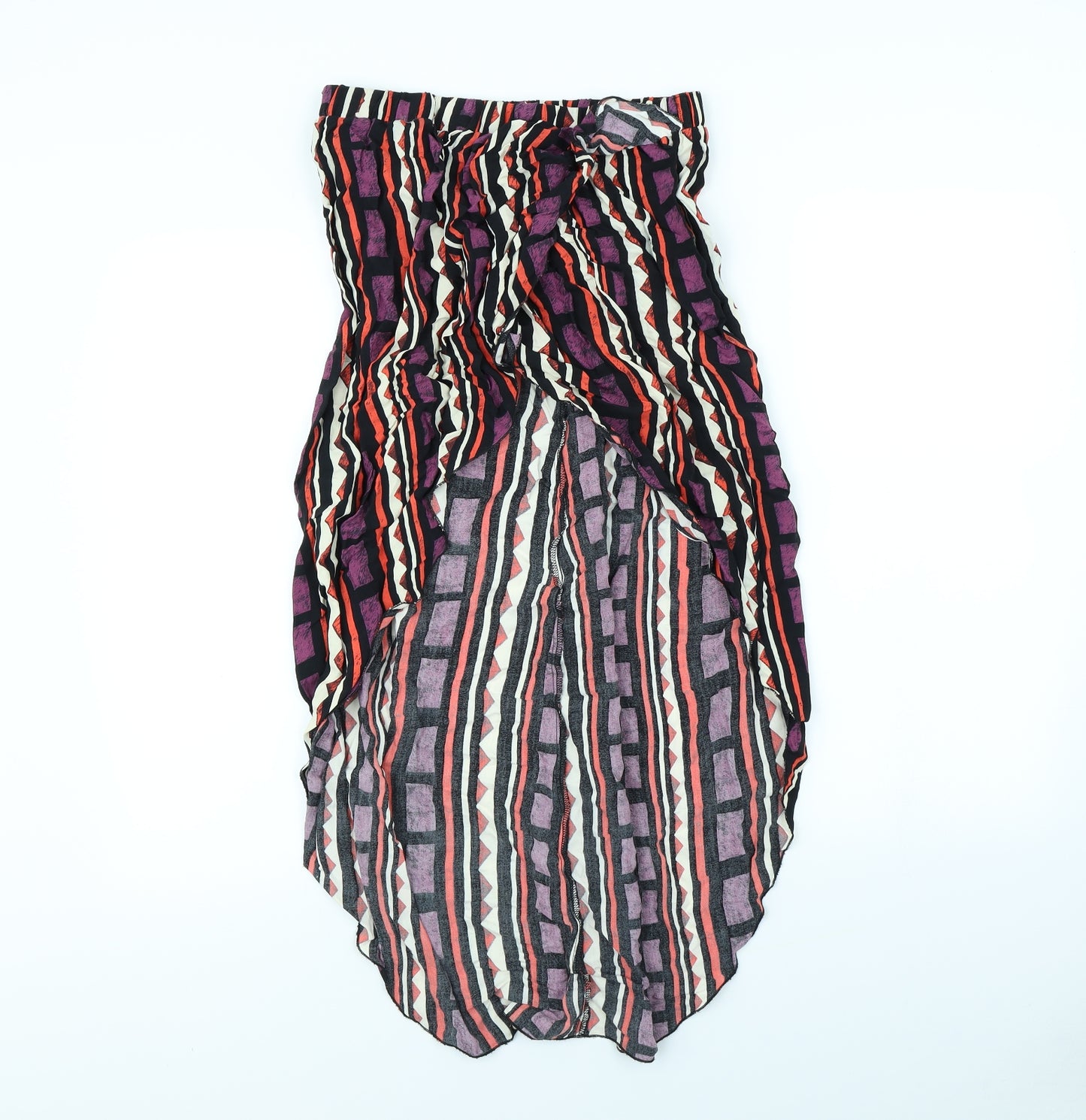 River Island Womens Multicoloured Striped  Flare Skirt Size 12