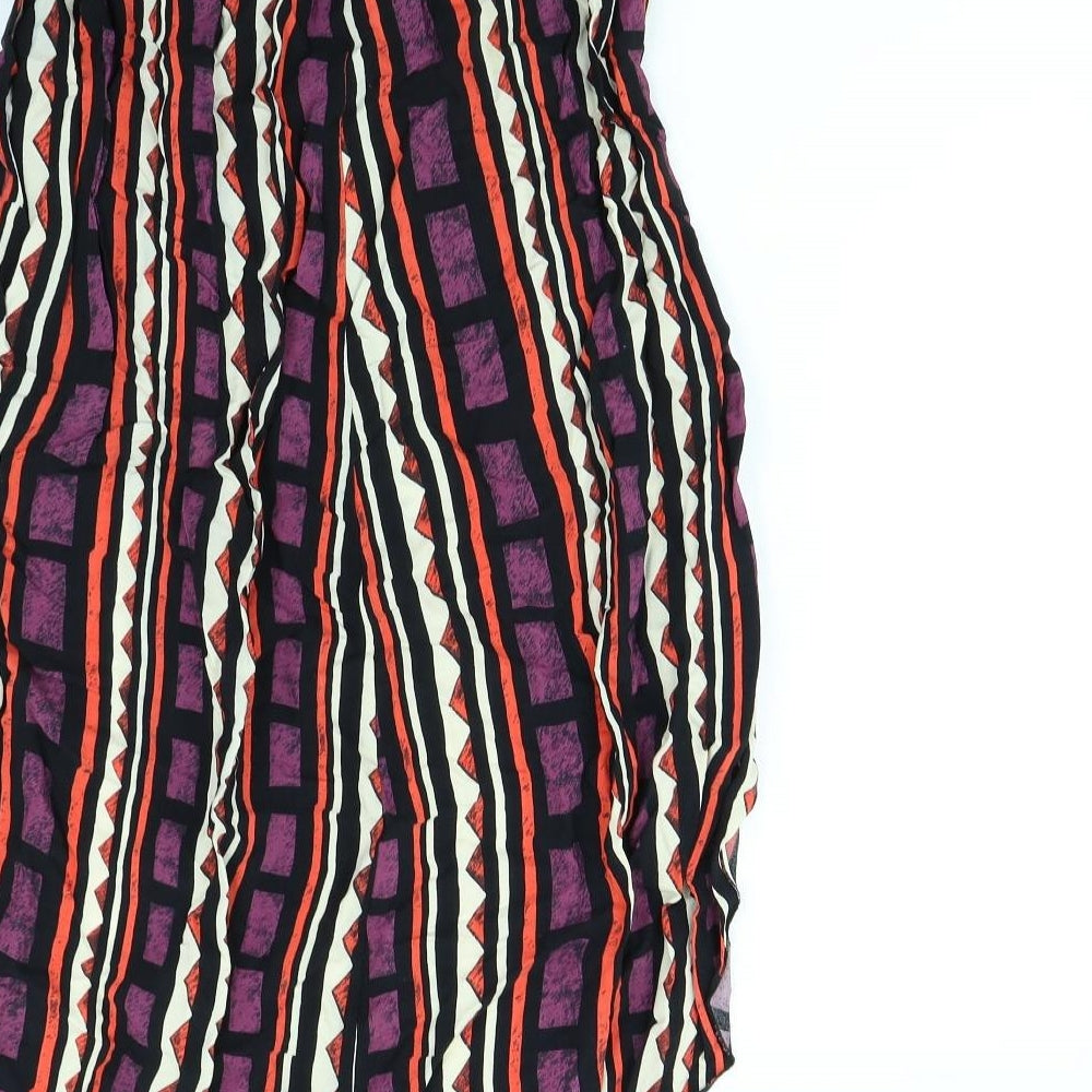 River Island Womens Multicoloured Striped  Flare Skirt Size 12